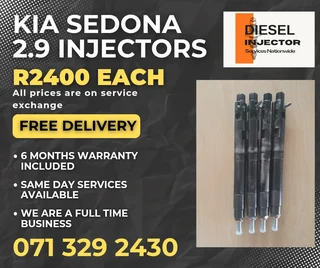 Kia Sedona 2.9 Injectors For Sale With Warranty