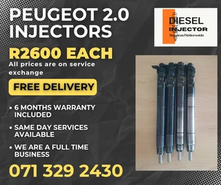 Peugeot 2.0 Diesel Injectors For Sale With Warranty