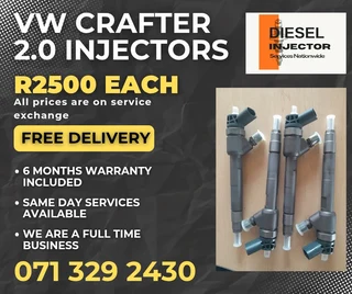 Vw Crafter 2.0 Diesel Injectors For Sale With Warranty