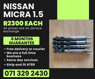 Nissan Micra 1.5 Diesel Injectors For Sale With Warranty On