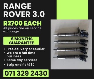 Range Rover 3.0 Injectors For Sale With Warranty On