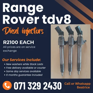 Range Rover Tdv8 Injectors For Sale With Warranty
