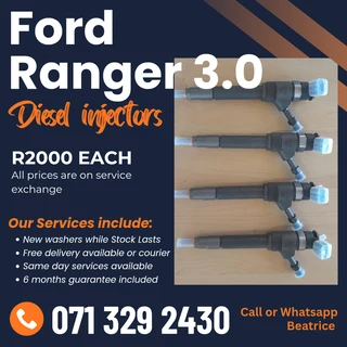 Ford Ranger 3.0 Diesel Injectors For Sale With Warranty