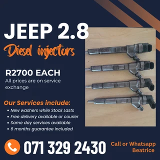 Jeep Cherokee 2.8 Injectors For Sale With Warranty