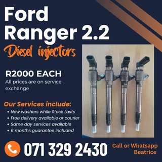 Ford Ranger 2.2 Diesel Injectors For Sale With Warranty