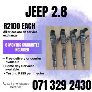 Jeep 2.8 Diesel Injectors For Sale With Warranty On