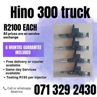 Hino Truck 300 Diesel Injectors For Sale With Warranty