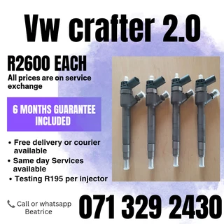 Vw Crafter 2.0 Diesel Injectors For Sale With Warranty