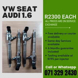 Vw Seat Audi 1.6 Diesel Injectors For Sale With Warranty