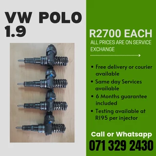 Vw Polo 1.9 Diesel Injectors For Sale With Warranty