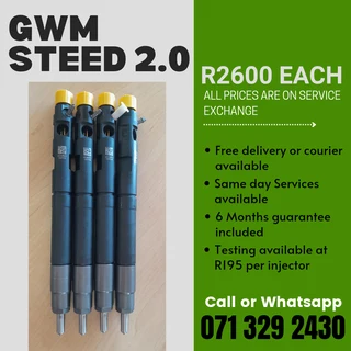 Gwm Steed 2.0 Injectors For Sale With Warranty
