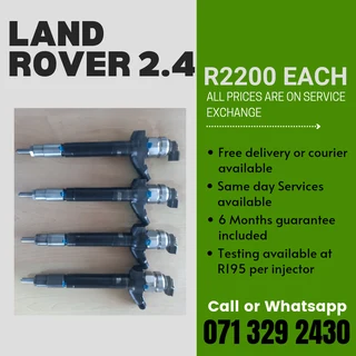 Land Rover 2.4 Diesel Injectors For Sale With Warranty On