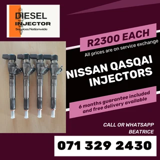 Nissan Qasqai Diesel Injectors For Sale With Warranty