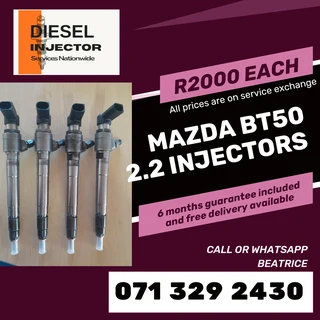 Mazda Bt50 2.2 Diesel Injectors For Sale With Warranty
