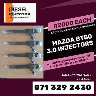 Mazda Bt50 3.0 Diesel Injectors For Sale With Warranty On