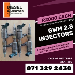 Gwm 2.8 Diesel Injectors For Sale With Warranty