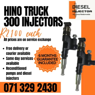 Hino Truck 300 Diesel Injectors For Sale With Warranty