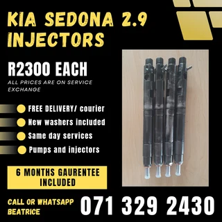 Kia Sedona 2.9 Injectors For Sale With Warranty