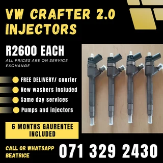 Vw Crafter 2.0 Diesel Injectors For Sale With Warranty