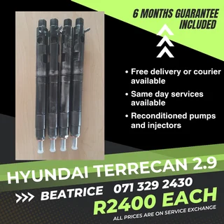 Hyundai Terrecan 2.9 Injectors For Sale With Warranty On