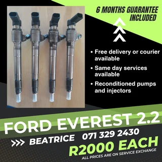 Ford Everest 2.2 Diesel Injectors For Sale With Warranty