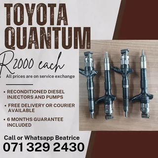 Toyota Quantum Diesel Injectors For Sale With Warranty On