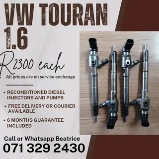 Vw Touran 1.6 Diesel Injectors For Sale With Warranty On