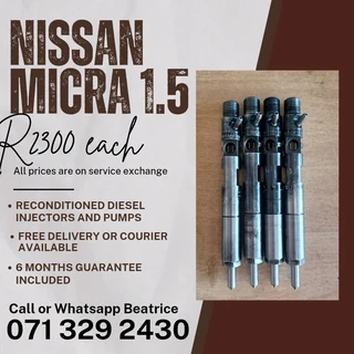 Nissan Micra 1.5 Diesel Injectors For Sale With Warranty