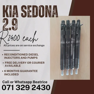 Kia Sedona 2.9 Injectors For Sale With Warranty