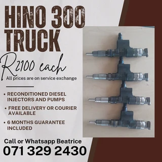 Hino Truck 300 Diesel Injectors For Sale With Warranty