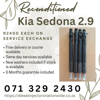 Kia Sedona 2.9 Injectors For Sale With Warranty On