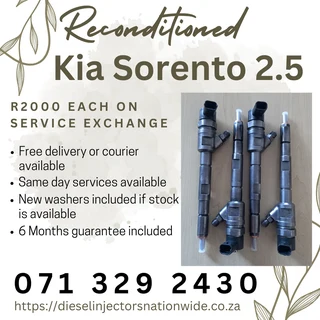 Kia Sorento 2.5 Diesel Injectors For Sale With Warranty