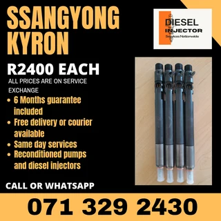 Ssangyong Kyron Diesel Injectors For Sale With Warranty On