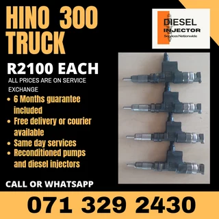 Hino 300 Truck No4c Diesel Injectors For Sale With Warranty