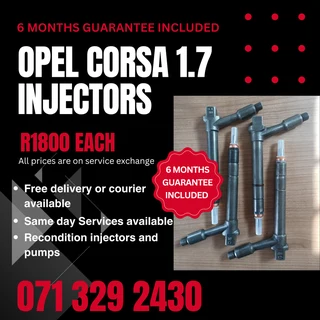 Opel Corsa 1.7 Injectors For Sale With Warranty