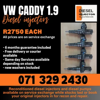 Vw Caddy 1.9 Diesel Injectors For Sale With Warranty