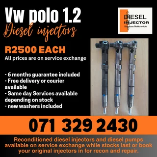 Vw Polo Blue Motion 1.2 Diesel Injectors For Sale With Warranty