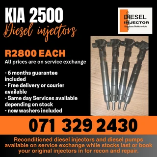 Kia 2500 Diesel Injectors For Sale With Warranty