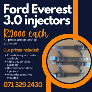 Ford Everest 3.0 Diesel Injectors For Sale With Warranty