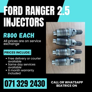 Ford Ranger 2.5 Injectors For Sale With Warranty
