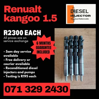 Renualt Kangoo 1.5 Diesel Injectors For Sale With Warranty