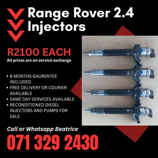 Range Rover 2.4 Diesel Injectors For Sale With Warranty