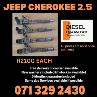 Jeep Cherokee 2.5 Injectors For Sale With Warranty