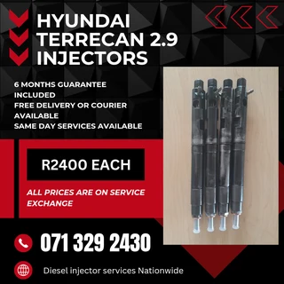 Hyundai Terrecan 2.9 Injectors For Sale With Warranty