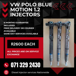 Vw Polo Blue Motion 1.2 Injectors For Sale With Warranty