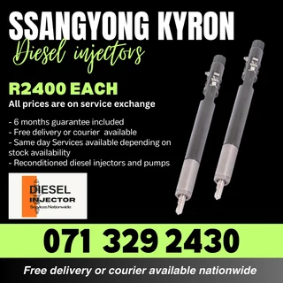 Ssangyong Kyron Diesel Injectors For Sale With Warranty