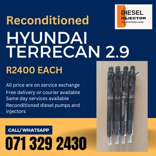 Hyundai Terrecan 2.9 Diesel Injectors For Sale With Warranty