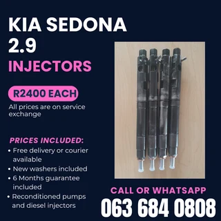 Kia Sedona 2.9 Diesel Injectors For Sale With Warranty