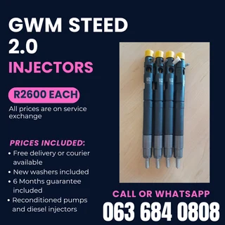 Gwm Steed 2.0 Injectors For Sale With Warranty