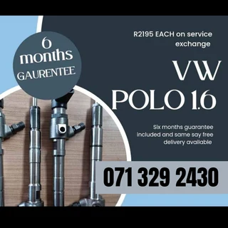 Vw Polo 1.6 Diesel Injectors For Sale With Warranty